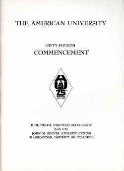 American University&#039;s 1968 Commencement Program