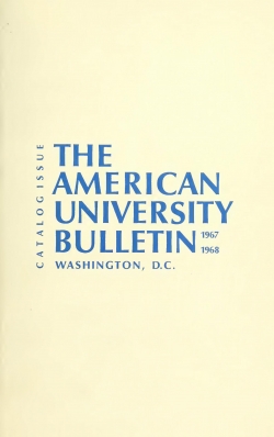 American University&#039;s 1967-68 Catalog