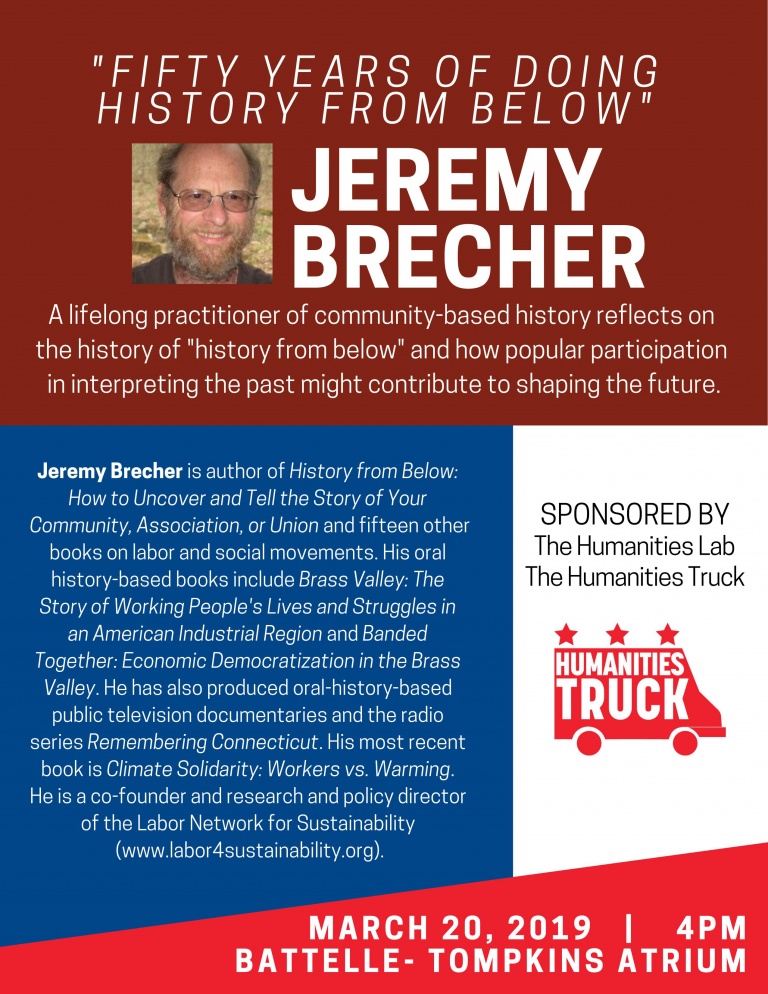 Jeremy Brecher Lecture Ad