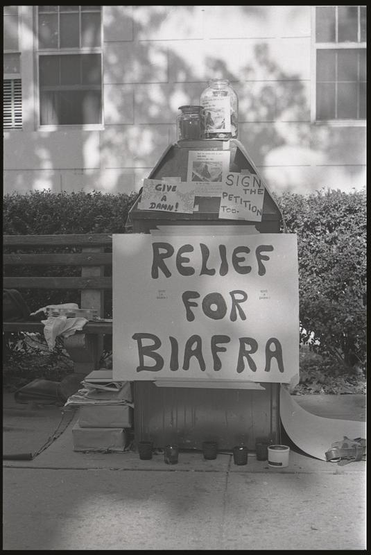Relief for Biafra stand, American University, October 5, 1968